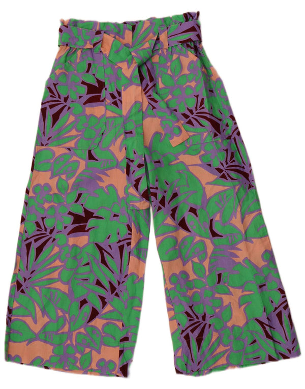 Max & Co. Pantalon Capri Large Femme W30 L22 Floral Multicolore