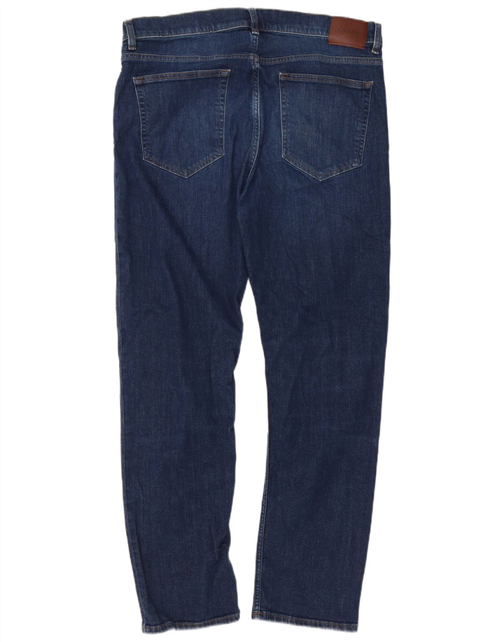 Gant Jean droit coupe droite W38 L32 bleu coton homme