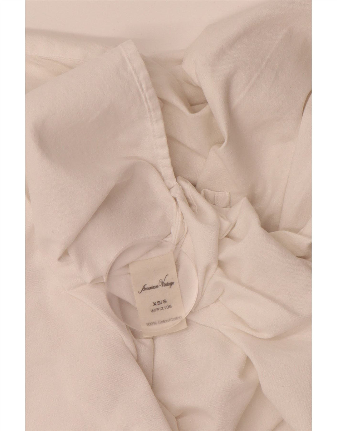 VINTAGE Womens Oversized Shirt UK 6 XS White Cotton