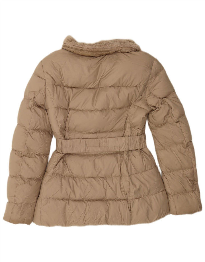 Zara Veste matelassée pour femme UK 6 XS Beige Polyester