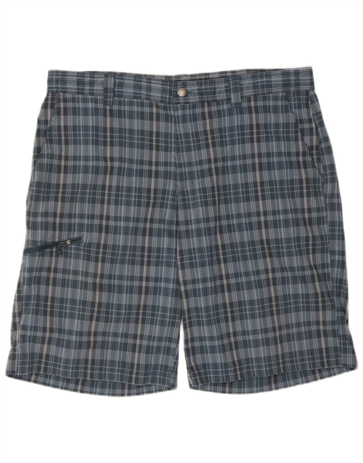 Columbia Short Cargo Homme W40 XL Bleu Carreaux Polyester