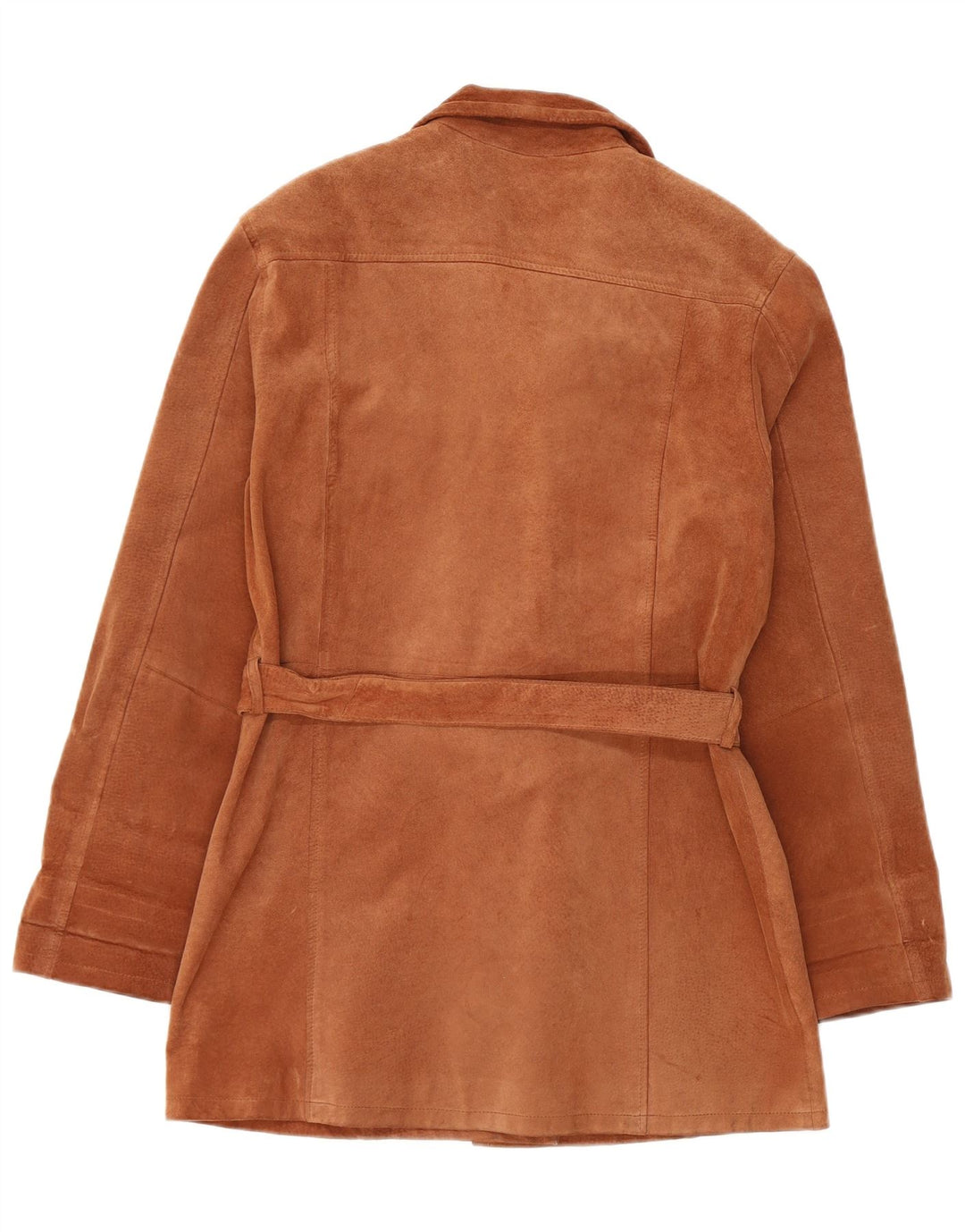 veste en daim femme vintage UK 14 cuir brun moyen