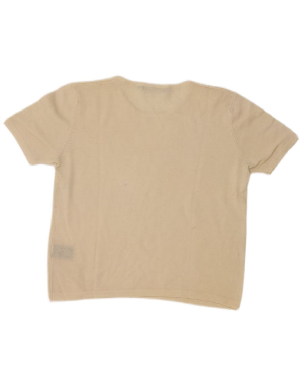 Ralph Lauren Pull à manches courtes et col rond pour femme UK 14 Large Off W