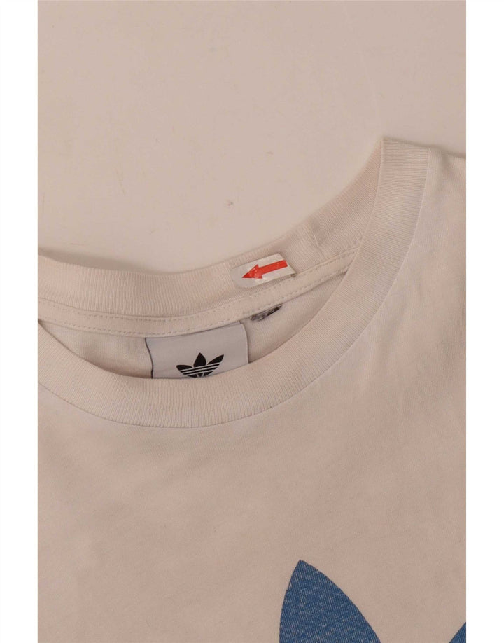 Adidas T-Shirt Graphique Homme Blanc Moyen
