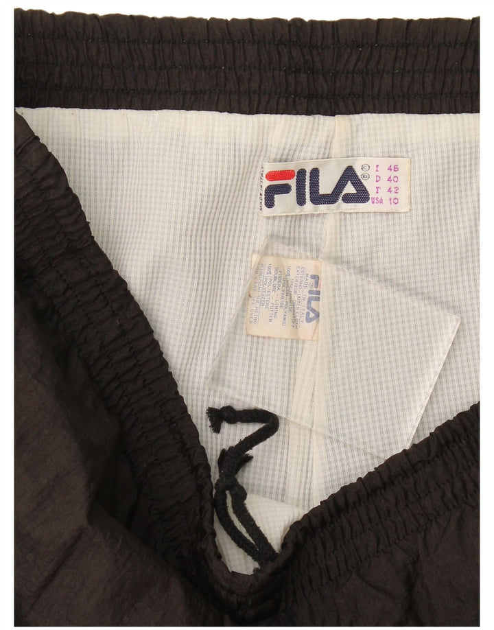 Fila Pantalon de survêtement pour femme Joggers US 10 Large Noir Polyamide