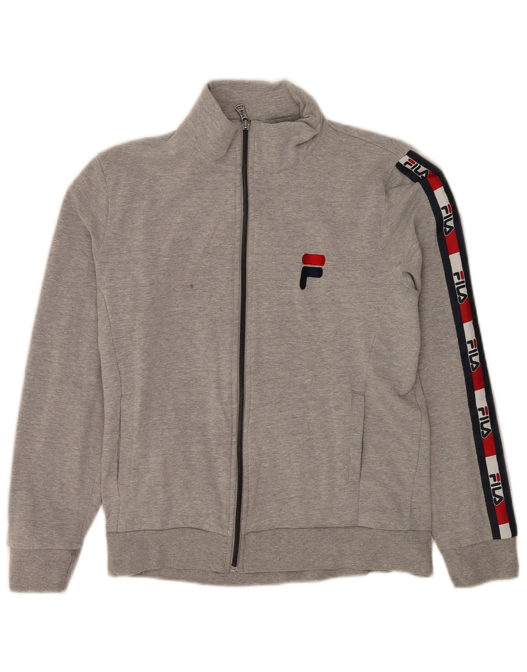 Fila Veste de survêtement graphique pour femme UK 12 Gris moyen Colourblock