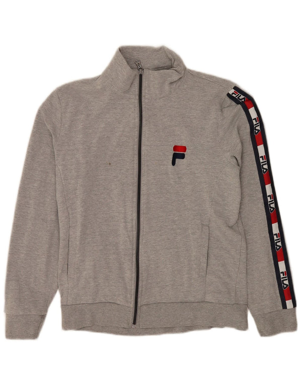 Fila Veste de survêtement graphique pour femme UK 12 Gris moyen Colourblock