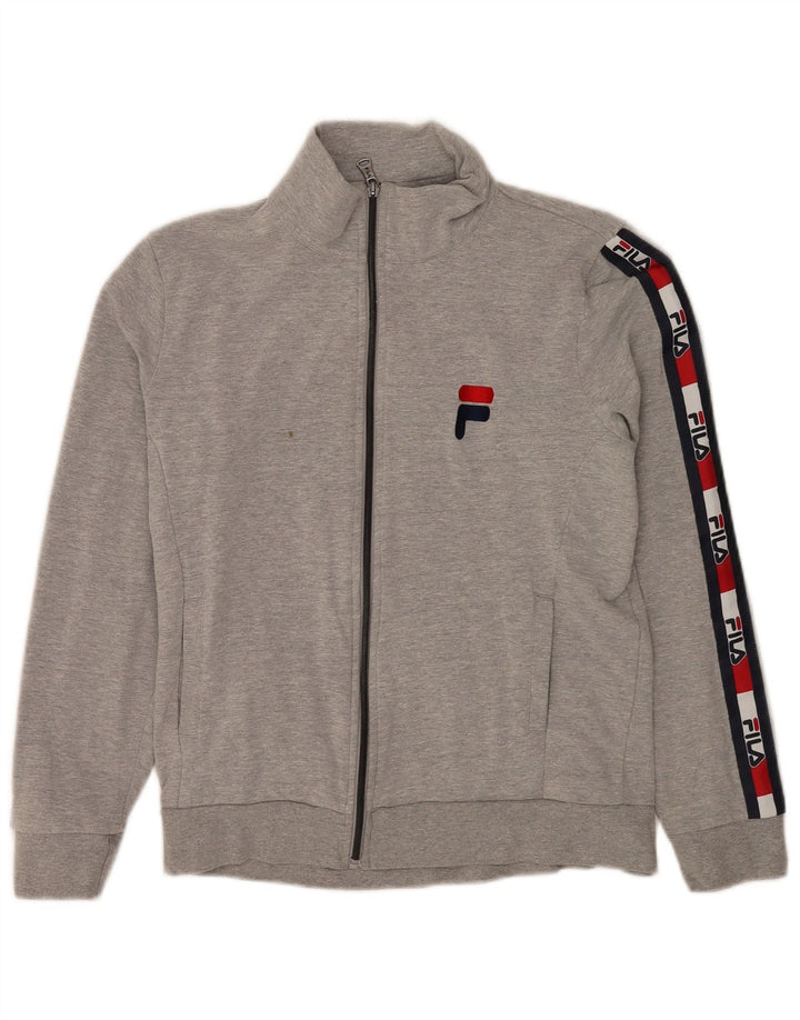 Fila Veste de survêtement graphique pour femme UK 12 Gris moyen Colourblock