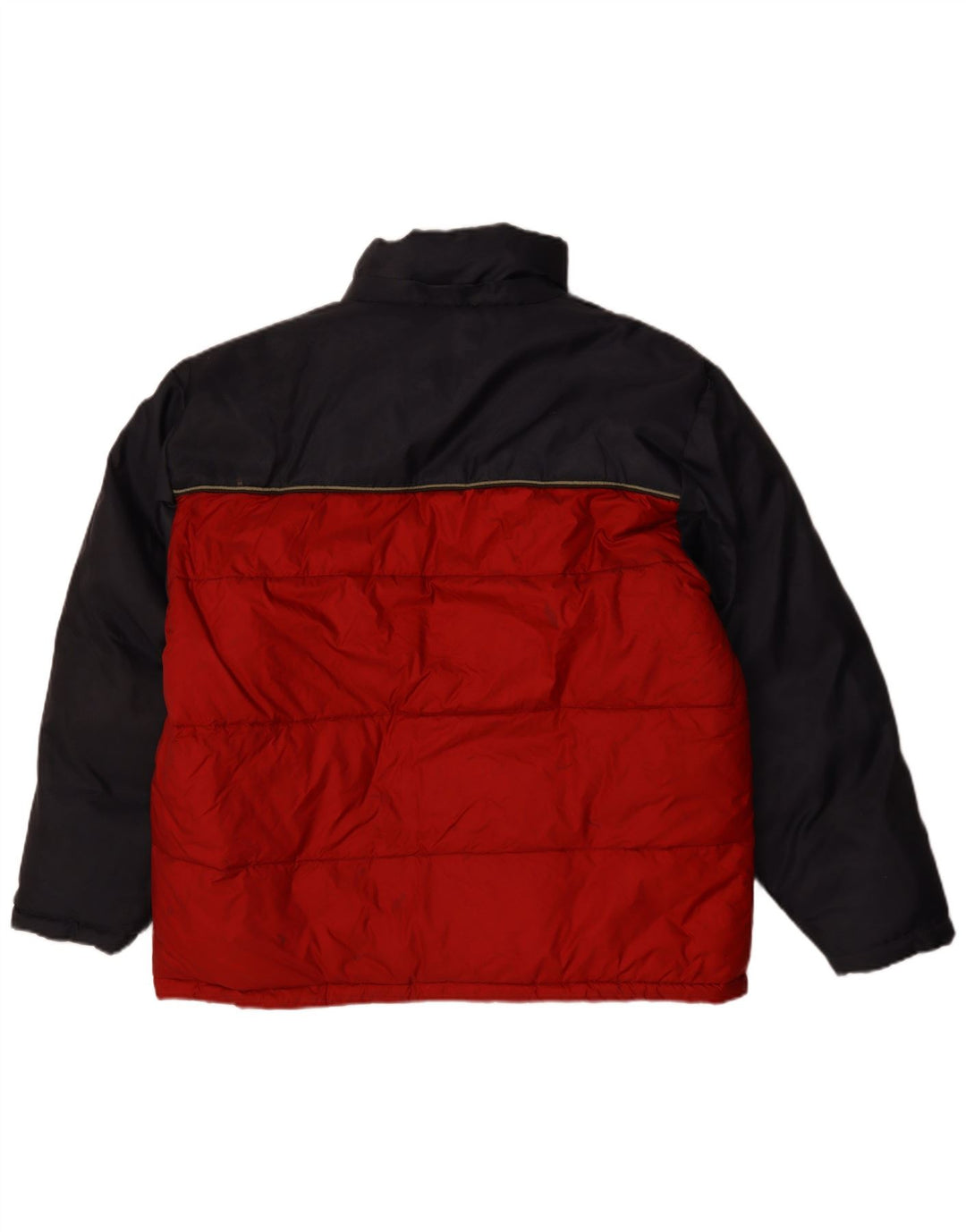 BLEND Veste matelassée graphique coupe ample pour homme UK 40 Large Rouge Colourblock
