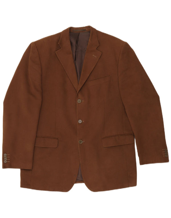 ROBBIE Veste blazer à 3 boutons pour homme UK 42 XL Marron Polyester
