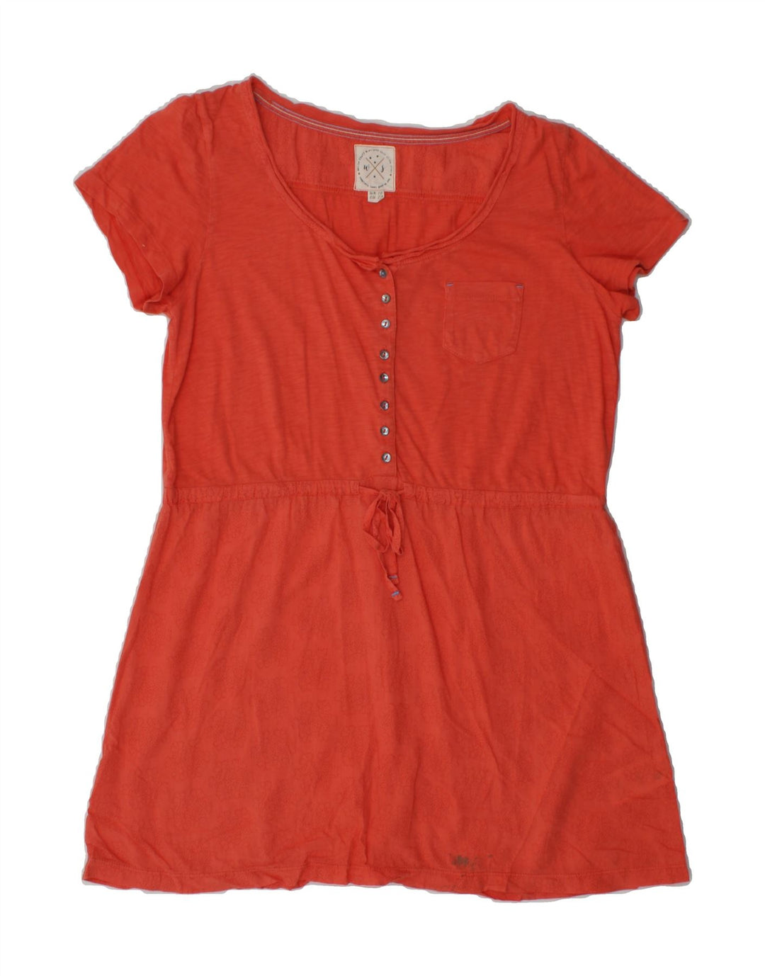 WHITE STUFF Womens A-Line Dress UK 10 Small Orange Cotton Vintage White Stuff and Second-Hand White Stuff from Messina Hembry 