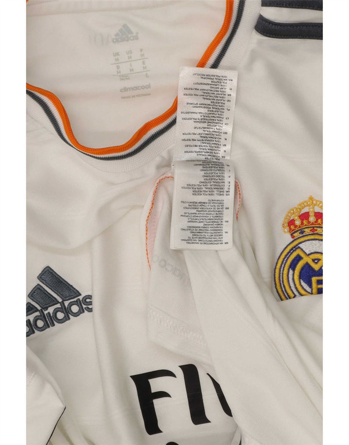 Adidas T-shirt graphique Real Madrid pour homme en polyester blanc moyen