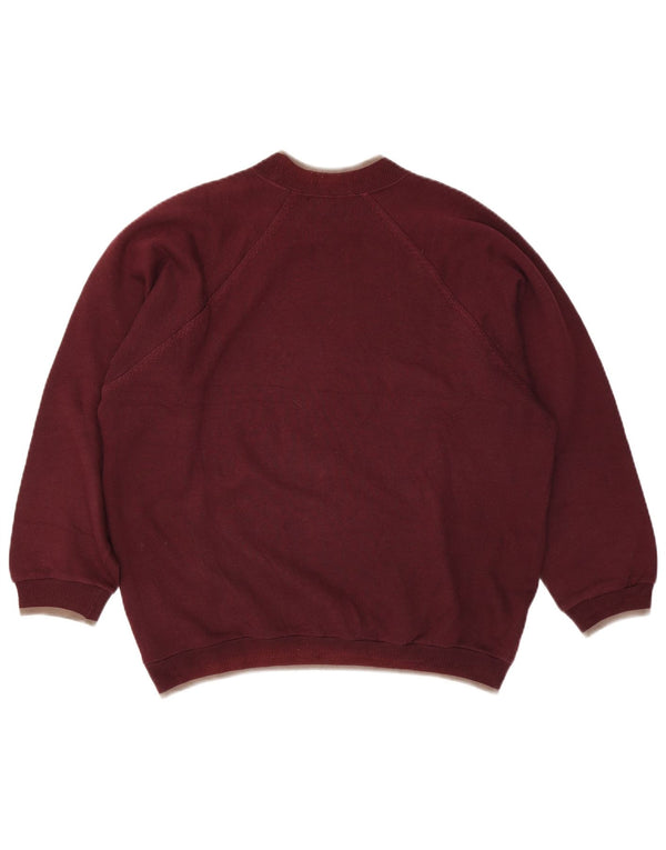 vintage Mens Graphic Sweatshirt Jumper Grand Coton Bordeaux
