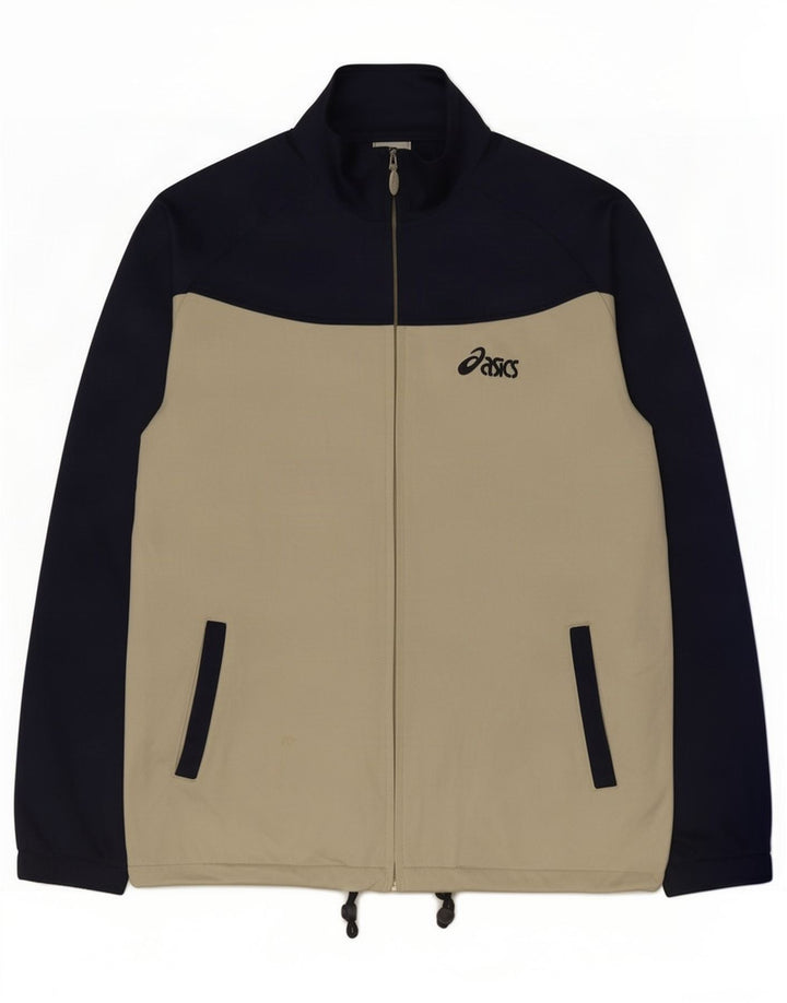 Veste de survêtement Asics pour homme Bleu marine moyen Polyester colorblock