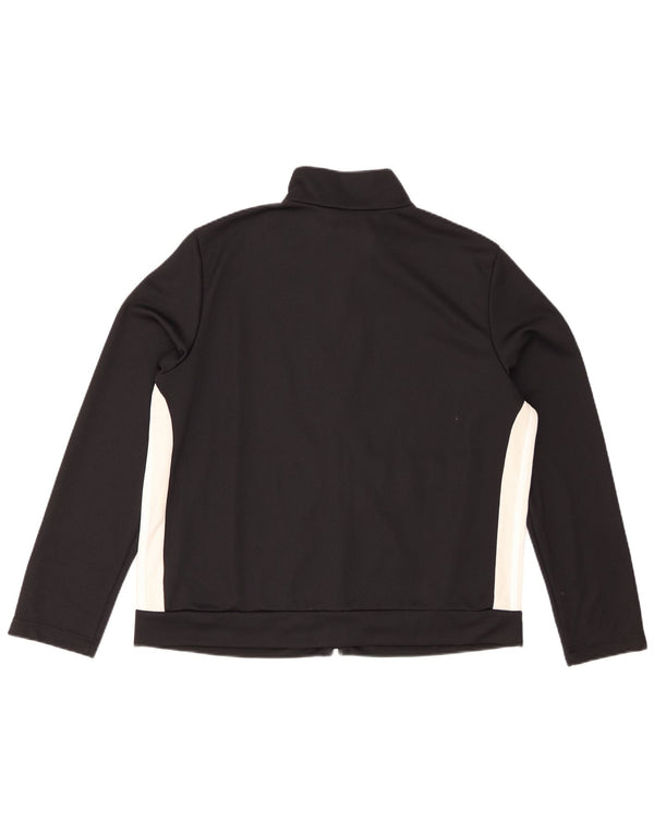 Adidas Veste de survêtement pour femme UK 24/26 2XL Noir Colourblock Polyester