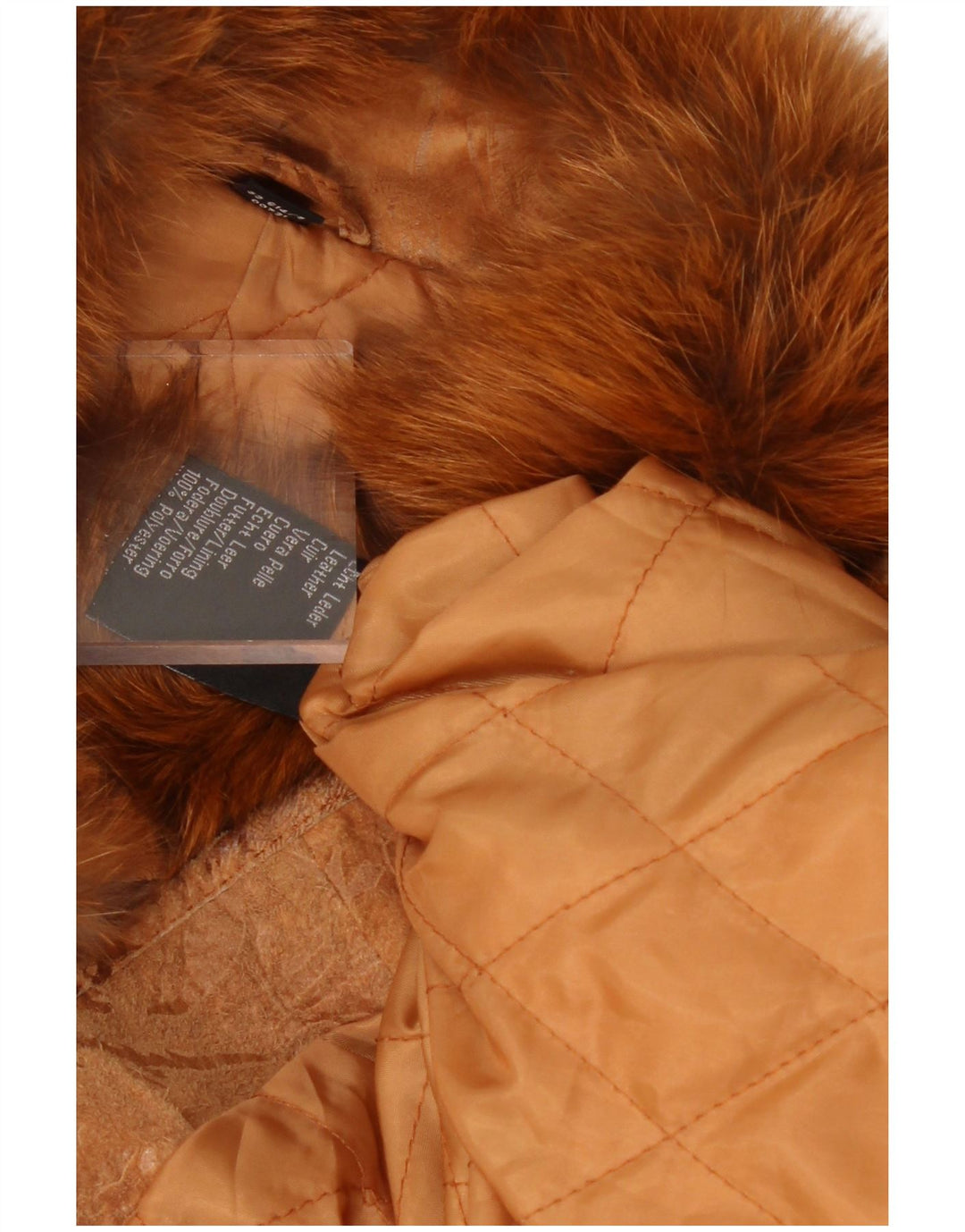 vintage Femmes 3/4 Manches Suède Pardessus Taille Unique Cuir Marron