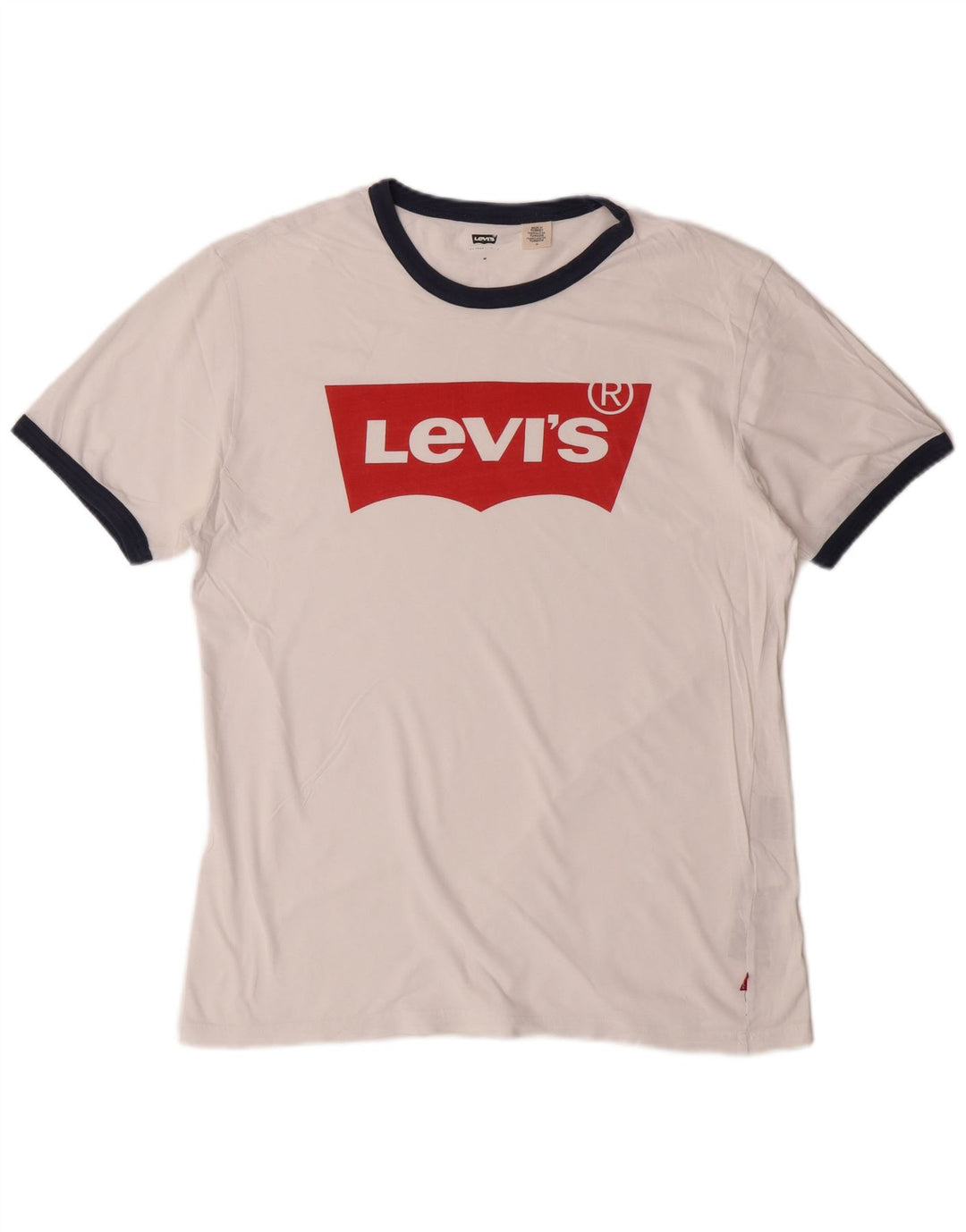 LEVI'S T-Shirt Graphique Homme Blanc Moyen Coton Classique
