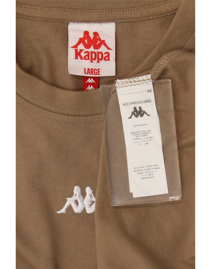 Kappa T-Shirt Homme Haut Large Marron Coton