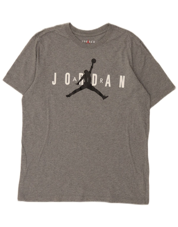 Jordan T-shirt graphique pour homme en coton moucheté gris moyen