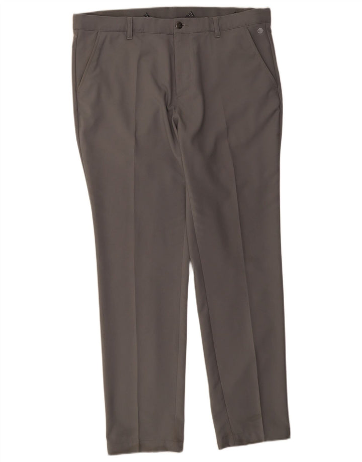 Adidas Pantalon Chino Slim Homme W36 L32 Gris Polyester