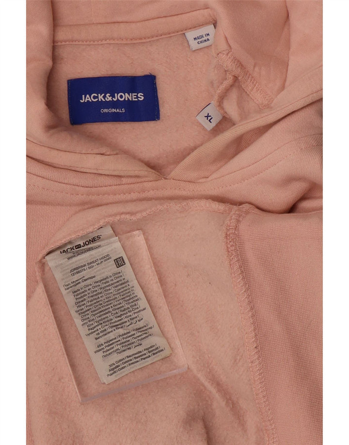 Jack & Jones Pull à capuche pour homme XL Rose Polyester