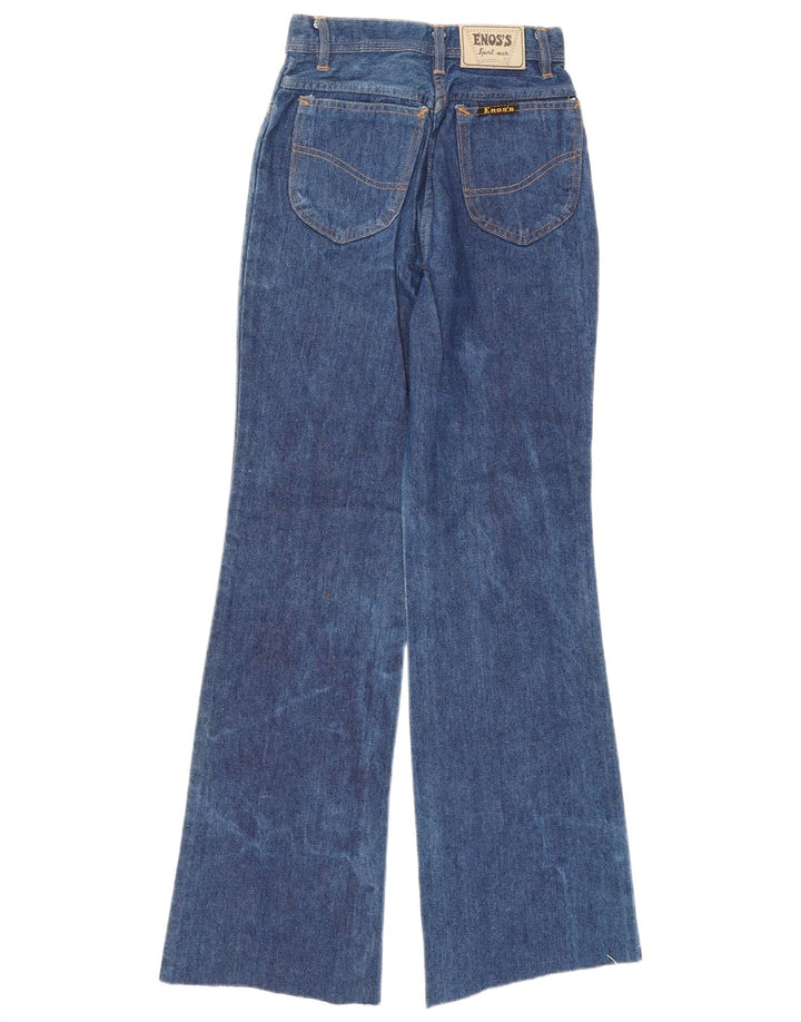 vintage Femme Jeans Évasés IT 42 Moyen W22 L32 Coton Bleu