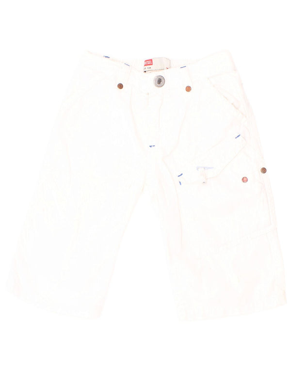 Diesel Pantalon cargo droit graphique pour bébé garçon 3-6 mois W20 L9 Blanc