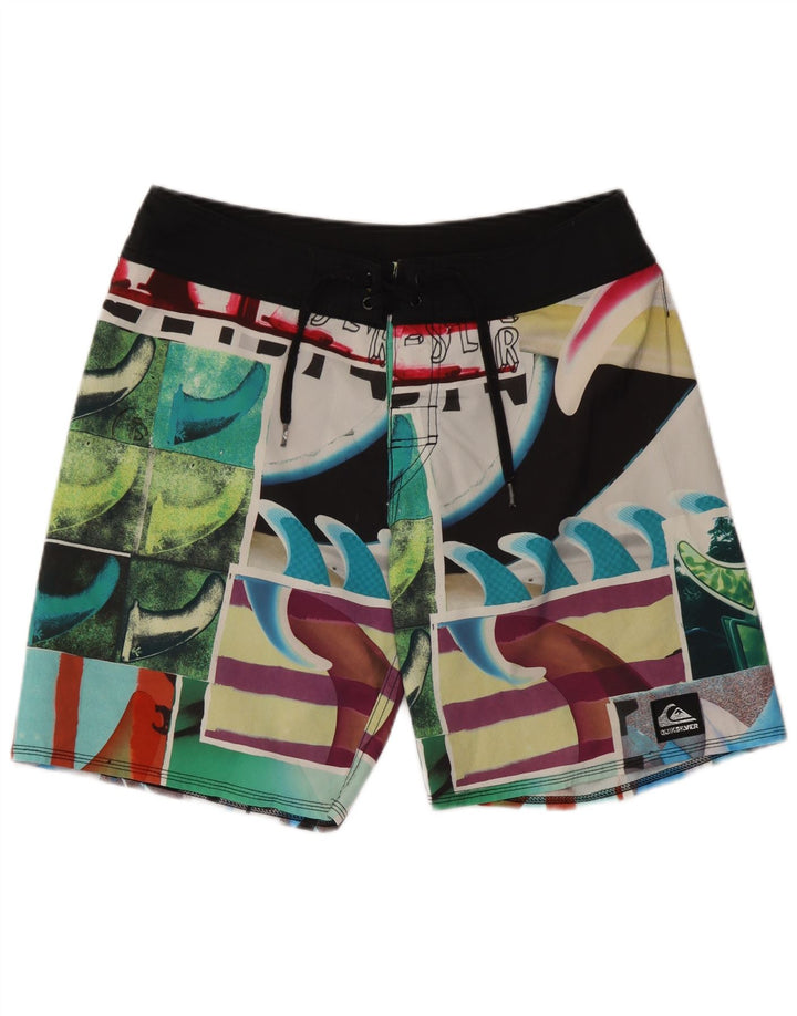 Quiksilver Short de Bain à Motif Abstrait Homme Multicolore Moyen