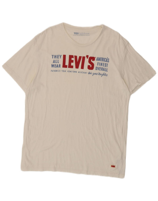 Levi's T-Shirt Standard Fit Graphic Homme Blanc XL Coton