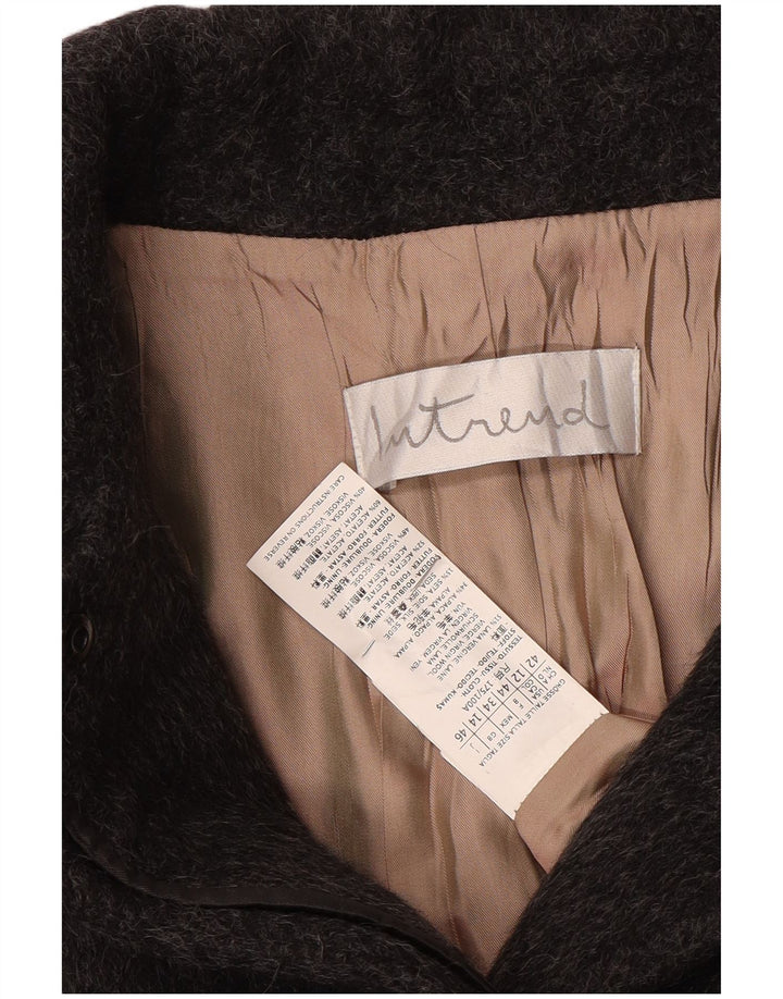 Intrend Manteau Femme UK 14 Grande Laine Grise