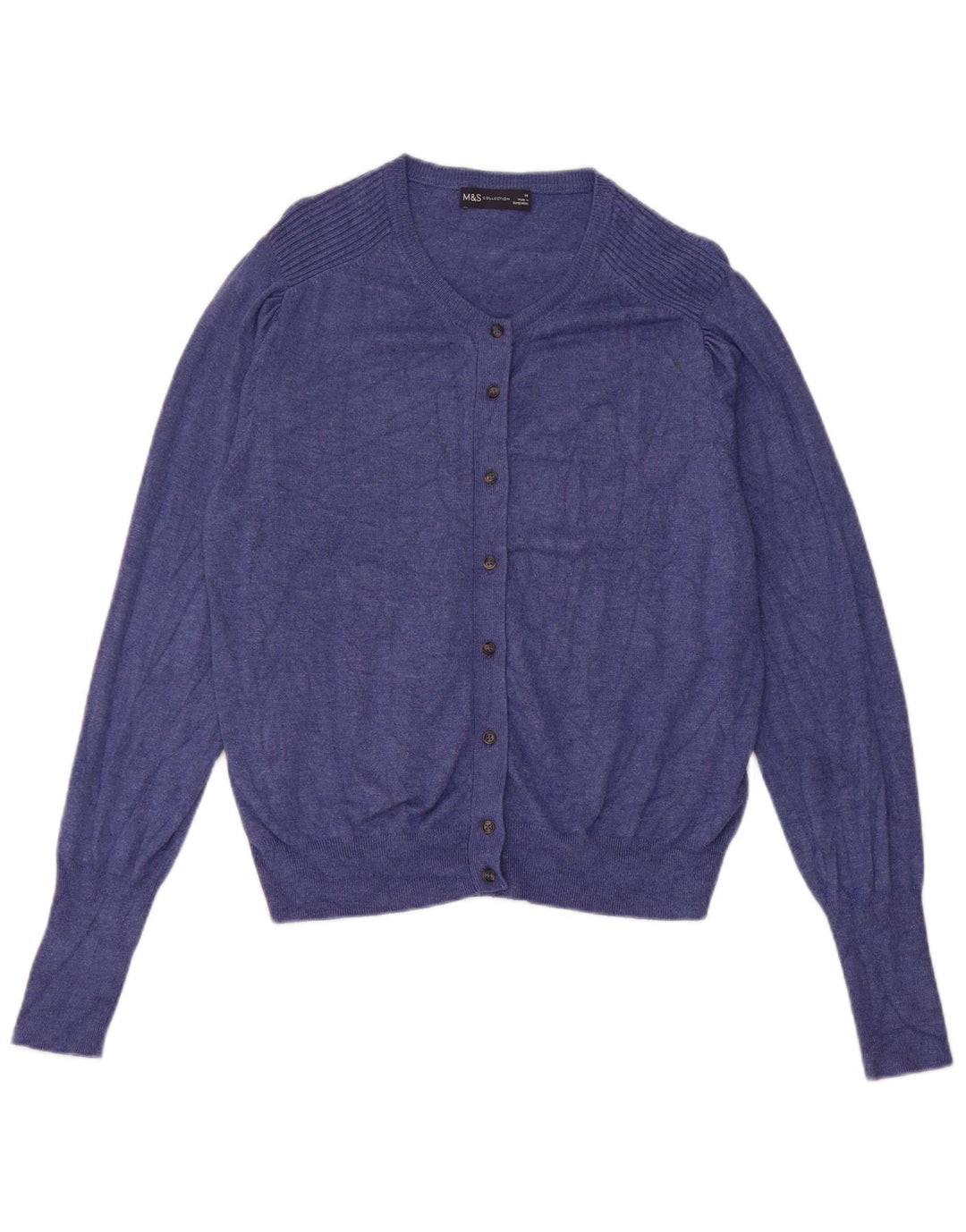 Marks & Spencer Cardigan pour femme en viscose bleu moyen UK 44