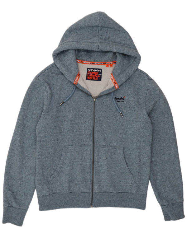 SUPERDRY Pull à capuche zippé pour homme XL Bleu Coton