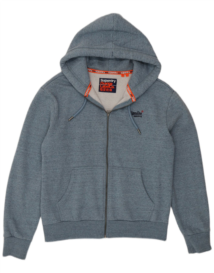 SUPERDRY Pull à capuche zippé pour homme XL Bleu Coton