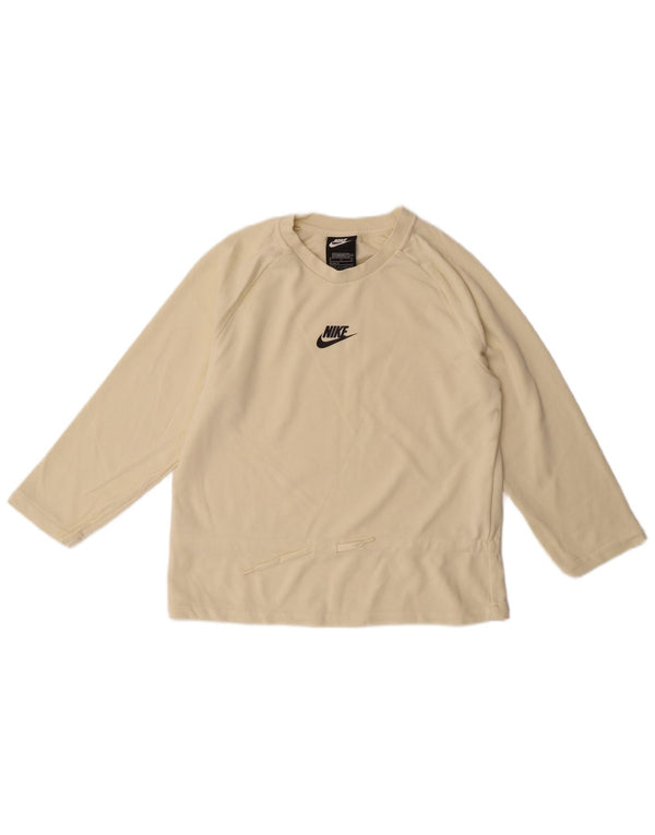 Nike Sweat-Shirt Fille 13-14 Ans XL Blanc Cassé Coton