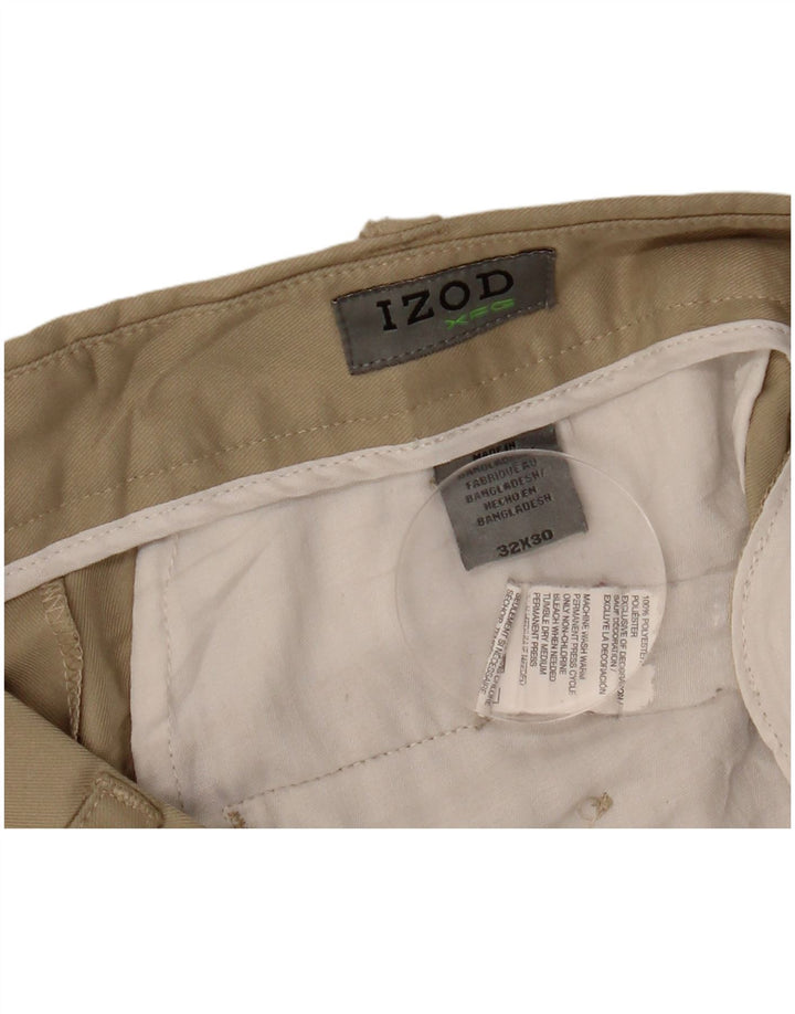 IZOD Pantalon Chino Homme W32 L30 Beige Polyester