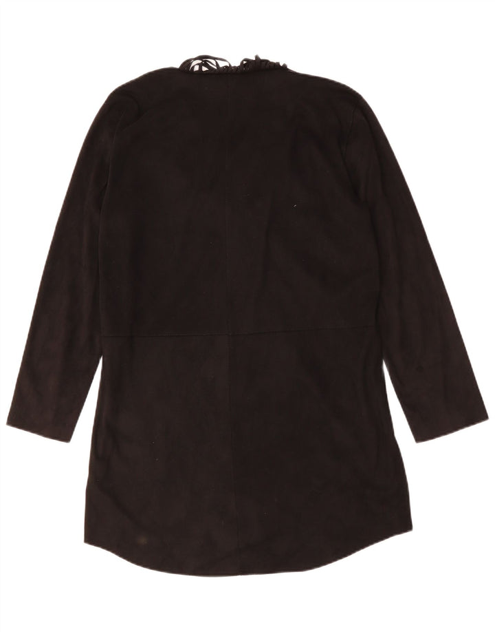Robe tunique à manches longues pour femme ZARA UK 14 Polyester noir moyen