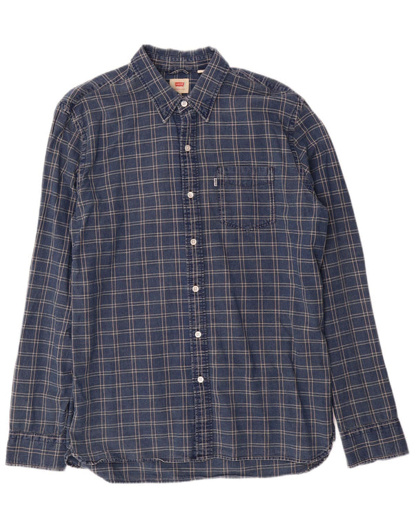 Levi's Chemise Homme Large Bleu Marine Carreaux Coton