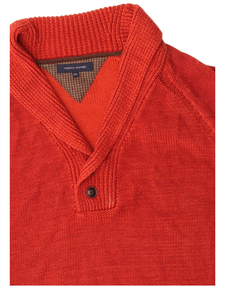 Tommy Hilfiger Pull à col châle pour homme 4XL Rouge Coton