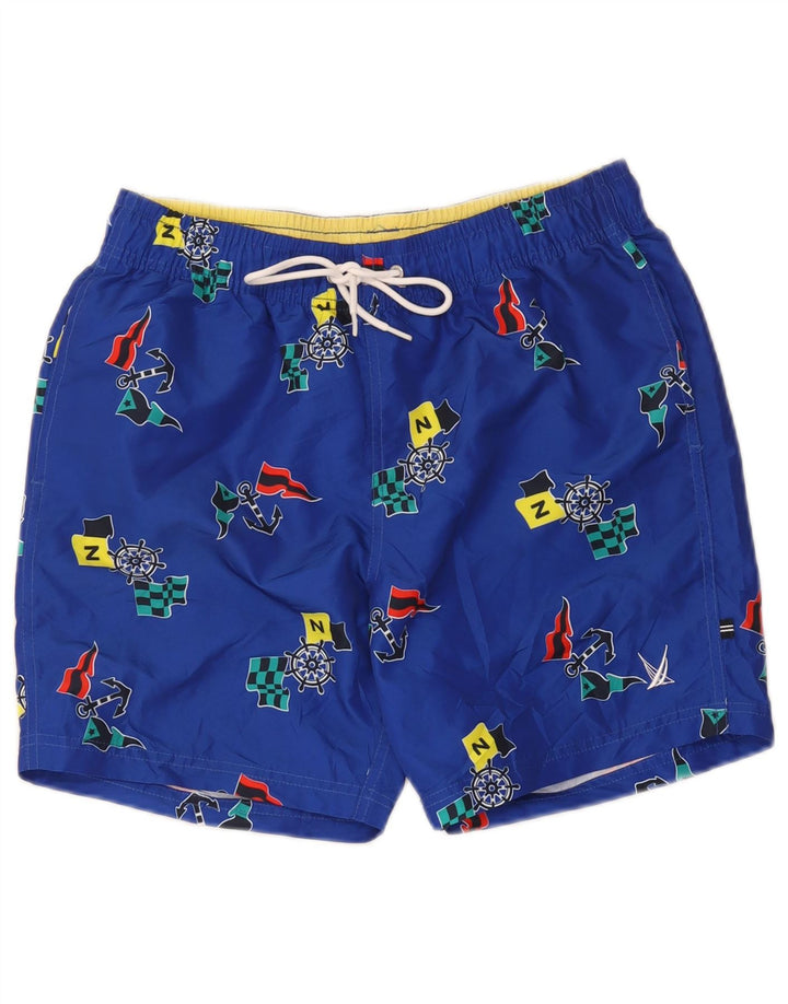 Nautica Short de bain graphique homme petit bleu polyester