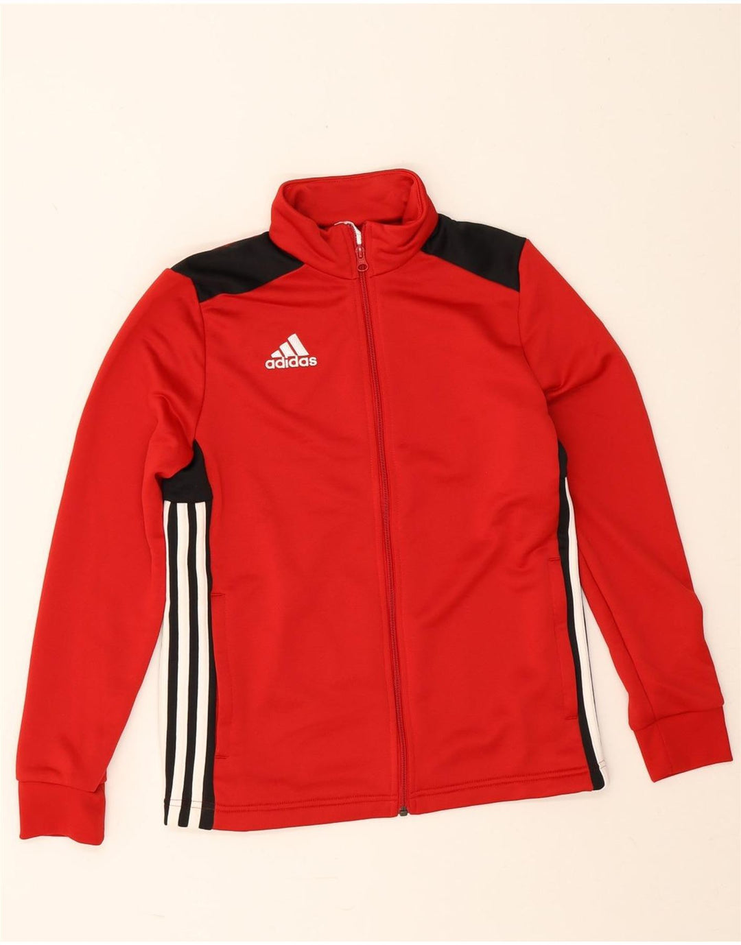 Adidas Veste de Survêtement Garçon 13-14 ans Rouge Colorblock Polyester