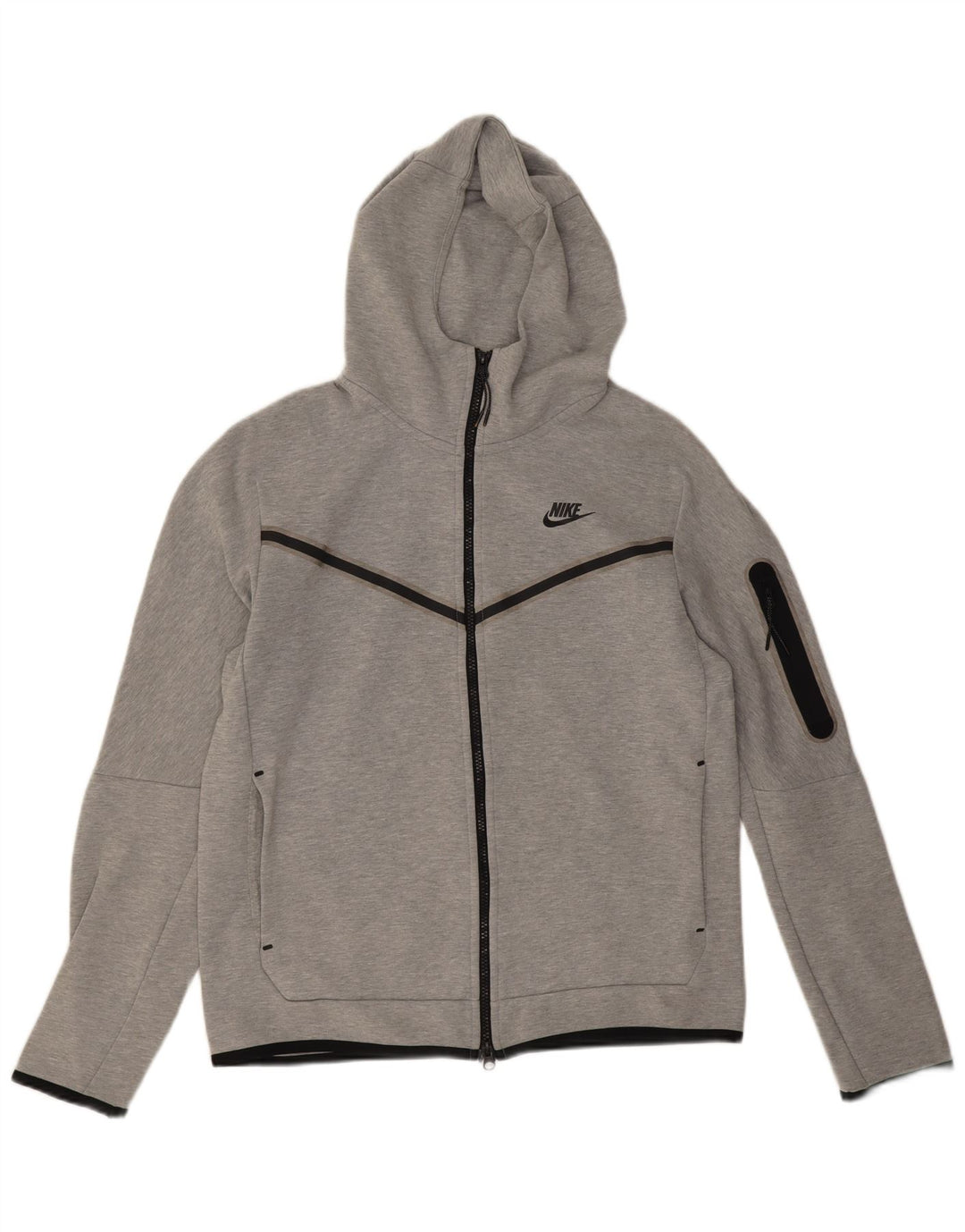 Nike Sweat à capuche zippé en coton moucheté gris moyen pour homme