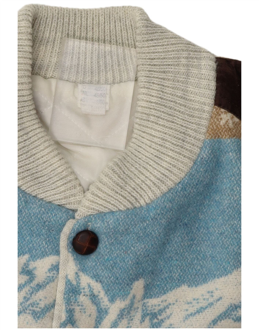 VINTAGE Pull Cardigan Graphique Homme IT 48/50 Moyen Multicolore