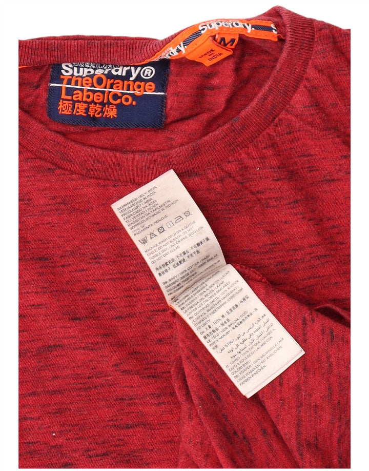 Superdry T-Shirt Homme Rouge Moyen Moucheté Coton