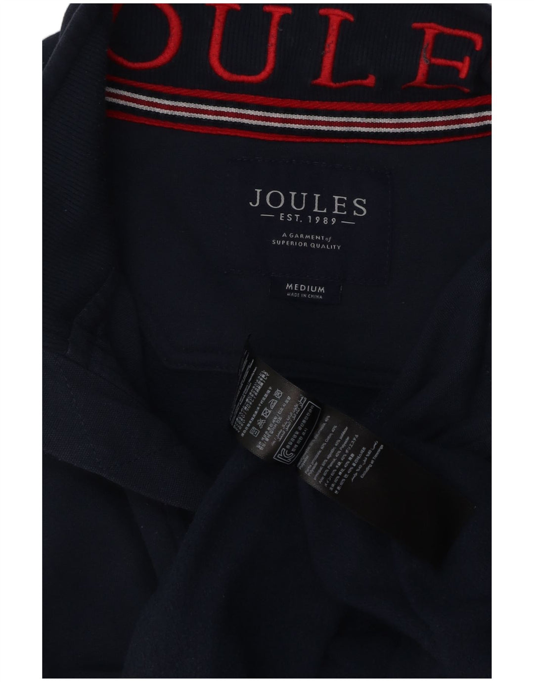 Joules Sweat-Shirt Col Boutonné Homme Bleu Marine Moyen Coton