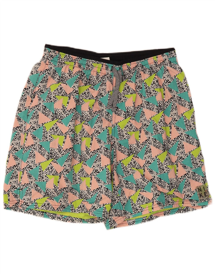 Nike Short de bain pour homme en polyamide géométrique multicolore