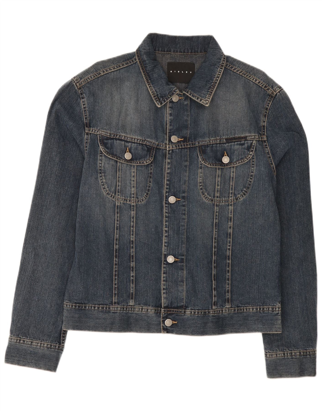Sisley Veste en Jean Homme UK 40 Large Bleu Coton