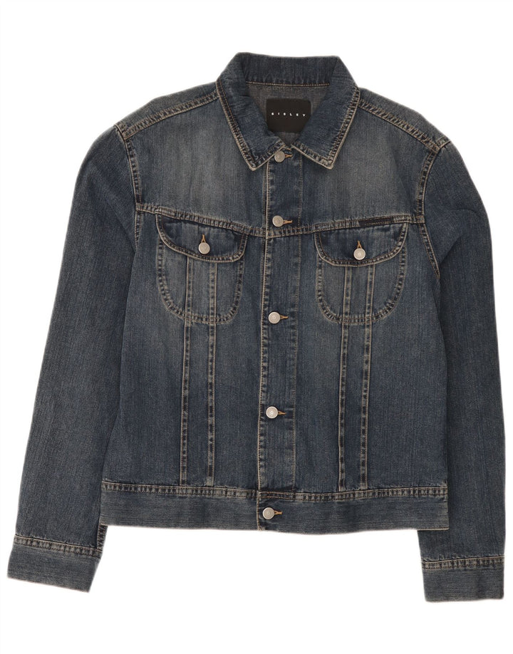 Sisley Veste en Jean Homme UK 40 Large Bleu Coton