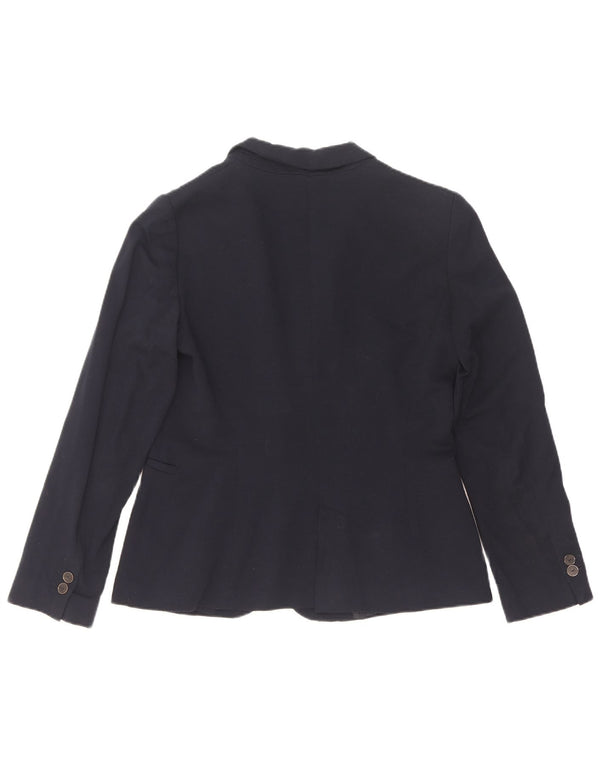 Zara Veste Blazer 1 Bouton Femme UK 12 Bleu Marine Moyen