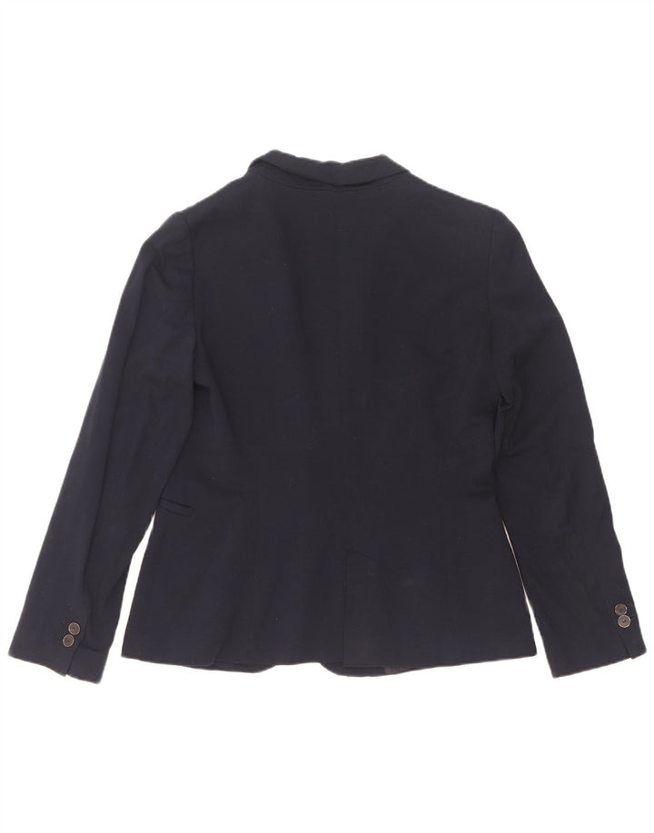 Zara Veste Blazer 1 Bouton Femme UK 12 Bleu Marine Moyen