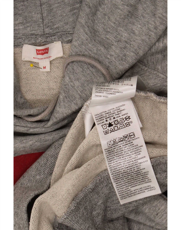 Levi's Pull à Capuche Graphique Homme Gris Moyen Moucheté Coton